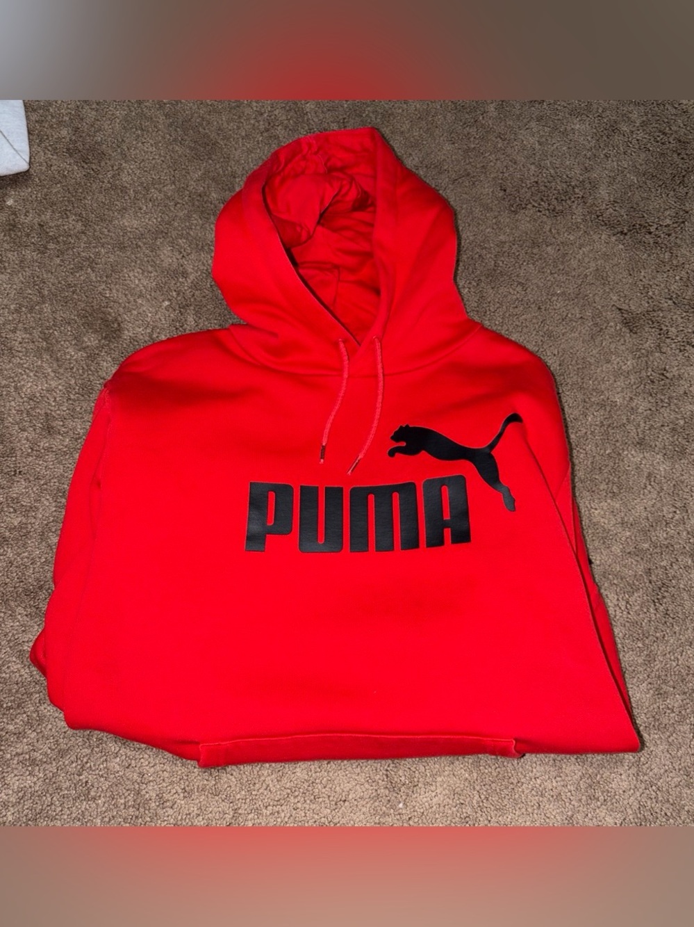 Puma Red Hoodie with Black Logo